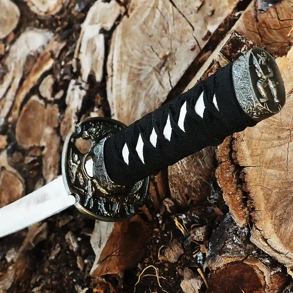 Black katana sword