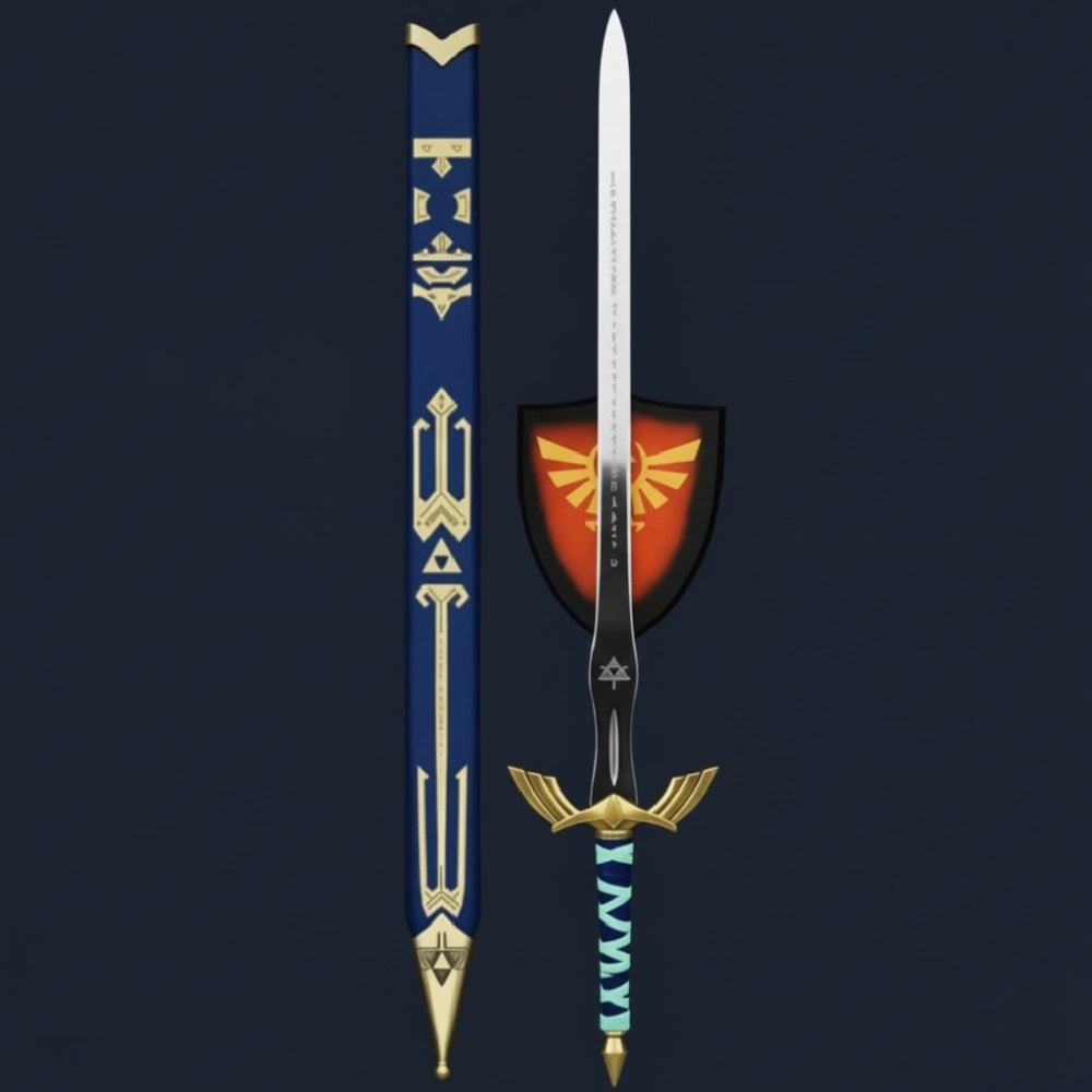 Close up of LOZ Master Sword Skyward Edition crafted design