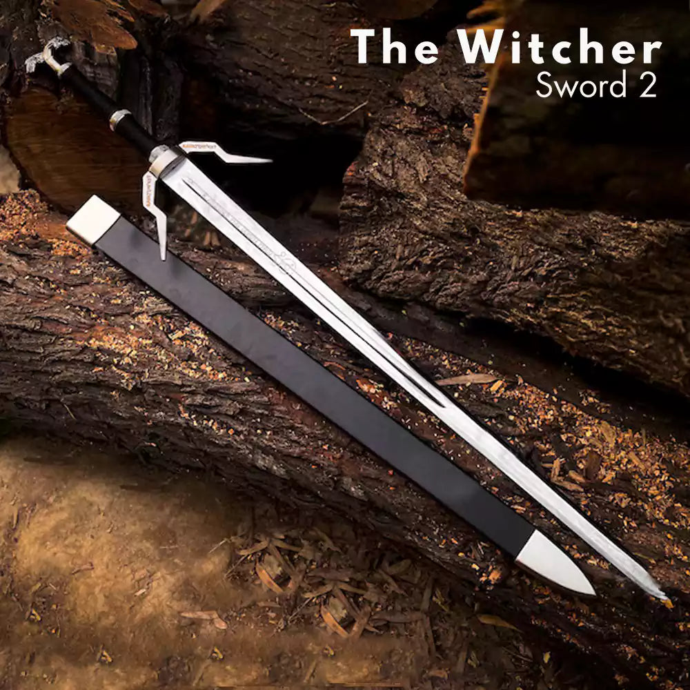 Witcher Inspired Sword Of Damascus Steel with Leather Scabbard, Longsword, Greek Achilles Sword Replica, Knight popular Sword, Best Gift For Husband