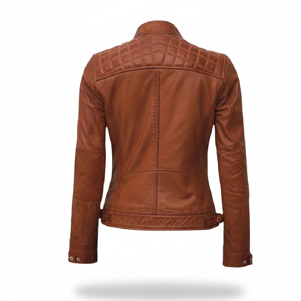 Women’s Brown Diamond Quilted Jacket