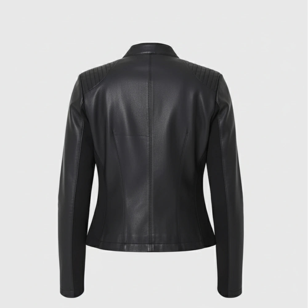 Black Motorcycle Jacket for Women