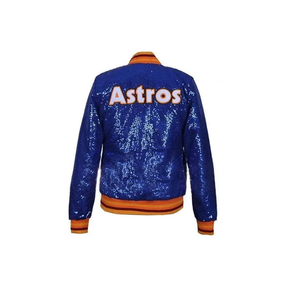 sequin jacket blue