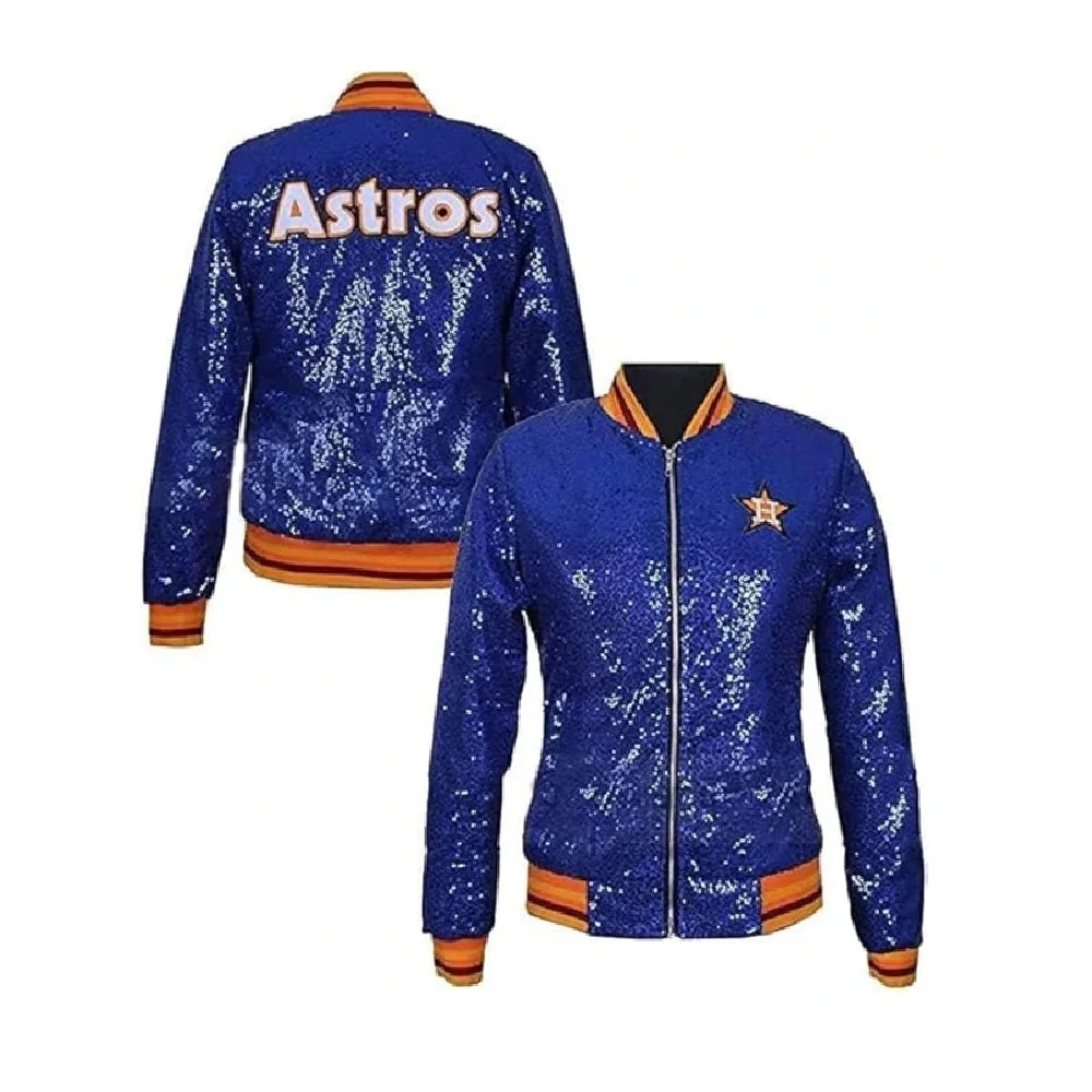 sequin jacket blue