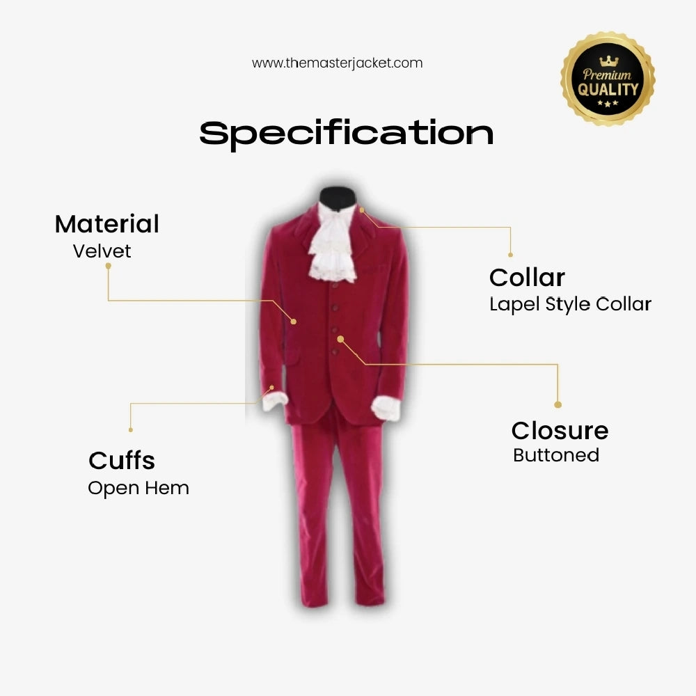 austin powers red suit costume​