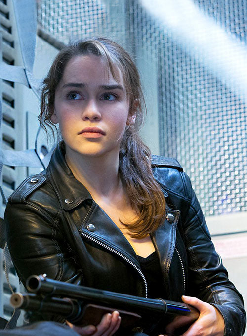 Sarah Connor black leather jacket