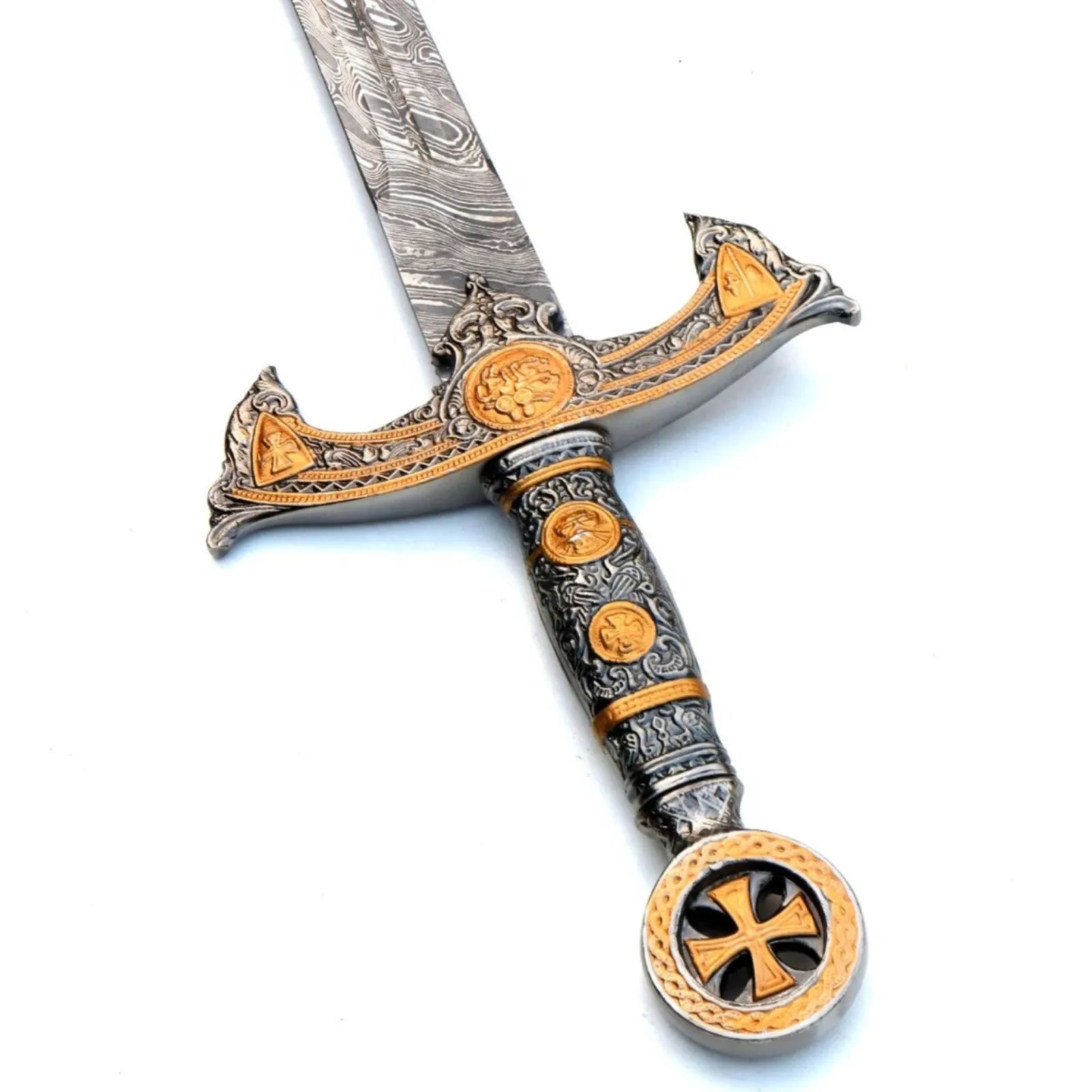 Handmade Damascus Templar Sword Replica