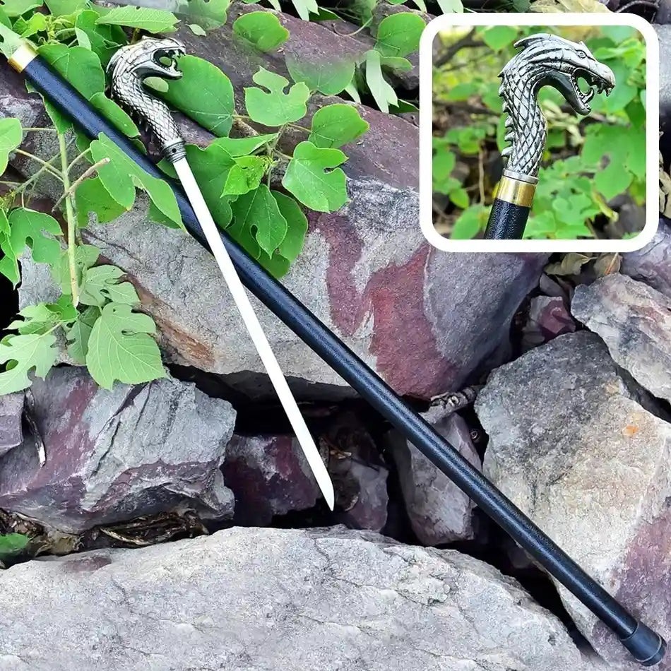 Dragon Face Handle Walking Stick