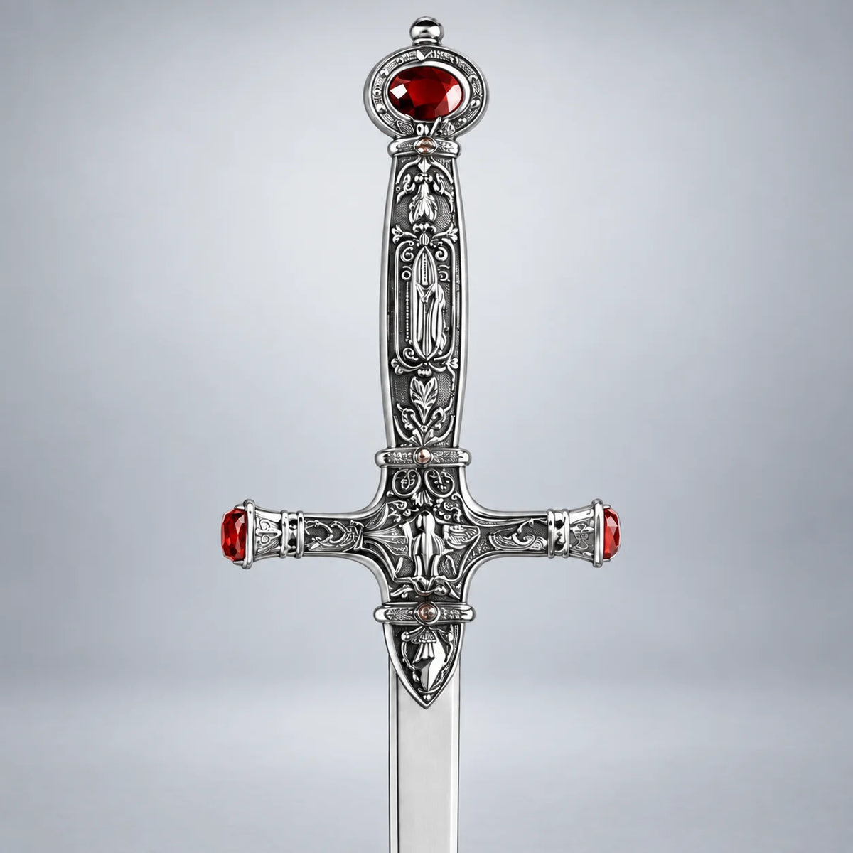 Godric Gryffindor sword pommel and crossguard with ruby stone accents