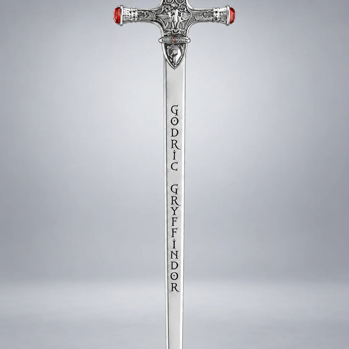 Gryffindor sword blade engraved with Godric Gryffindor name inscription