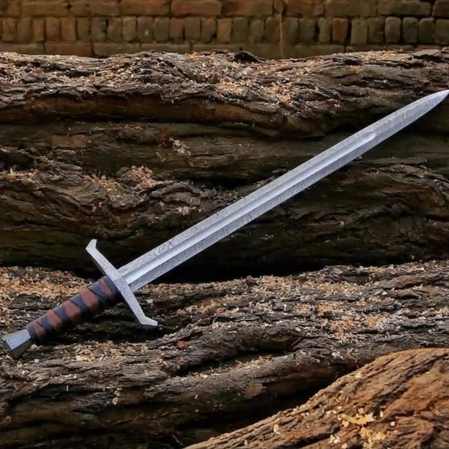Handmade Damascus Templar Sword Replica