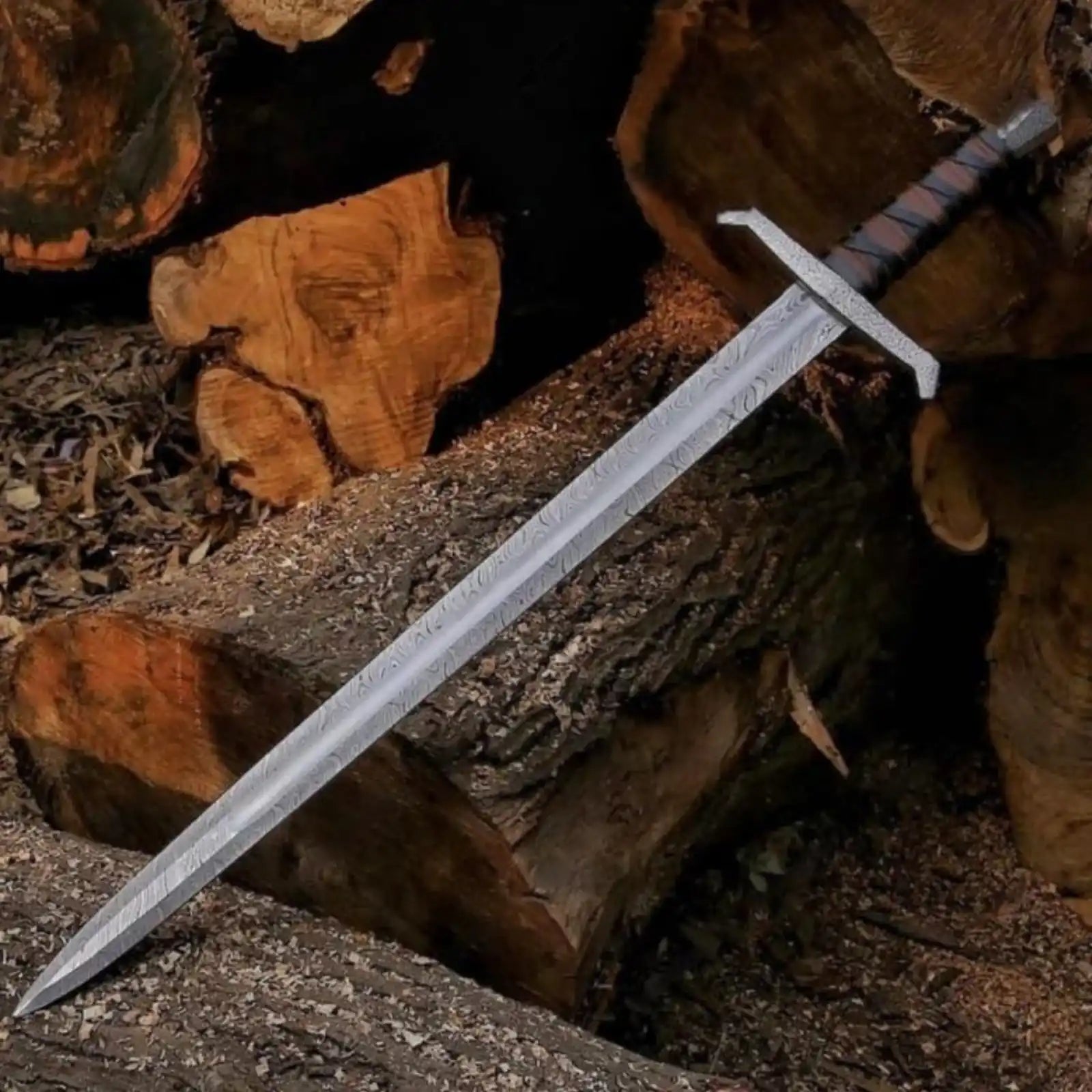 Handmade Damascus Templar Sword Replica