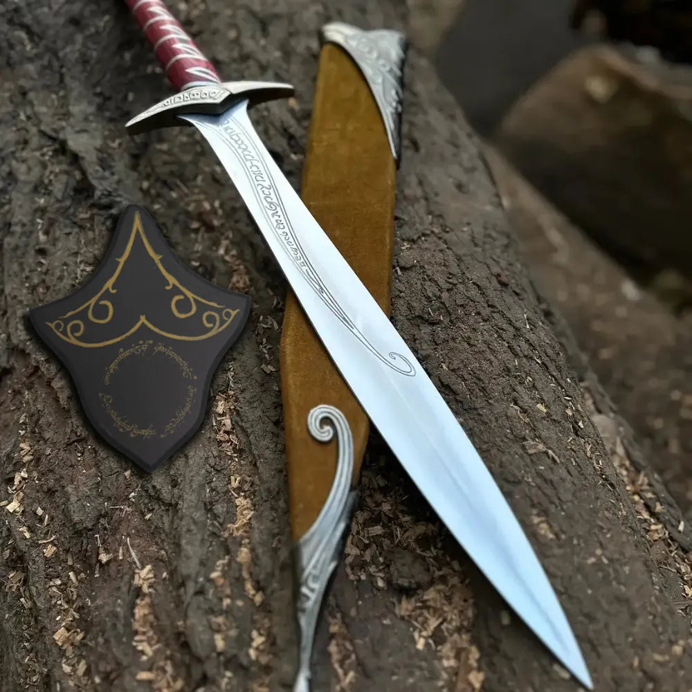 Premium the hobbit swords showcased on rustic surface
